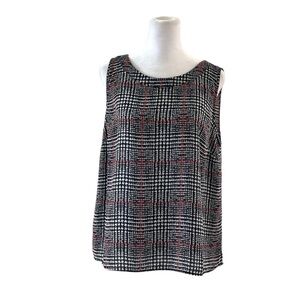 Talbots Outlet Large Petite blouse sleeveless black white red